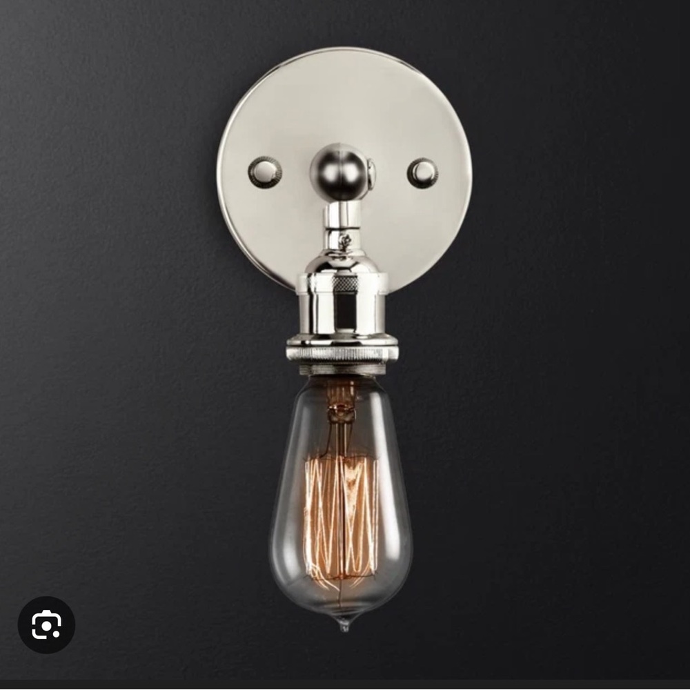 2 Restoration Hardware Sconce/ Pendant Light Fixtures with RH Filament Bulbs NEW